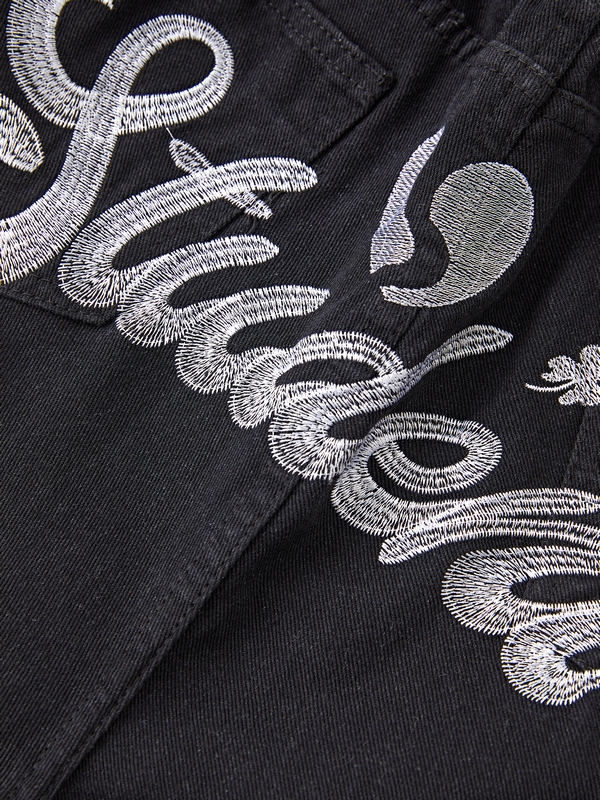 Pantalones cortos elásticos con estampado de bordado vintage para hombre-3