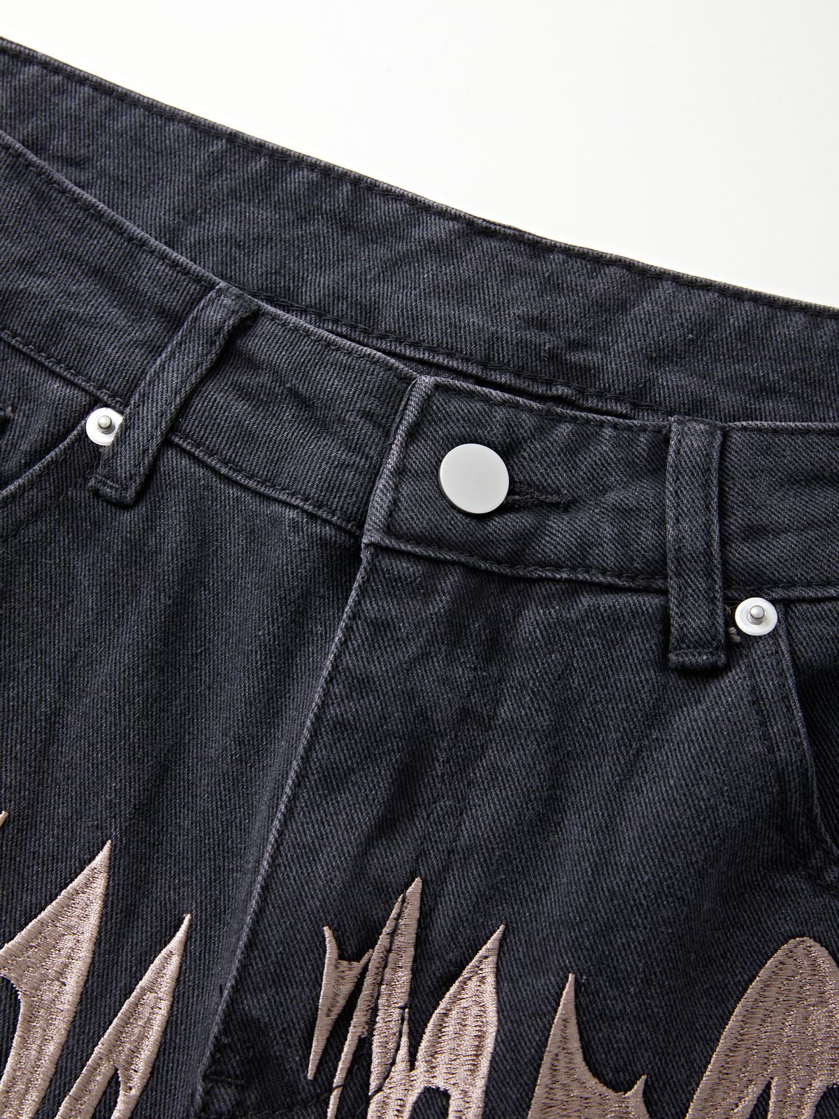 Jeans de pierna recta Washed Revenge para hombre-3