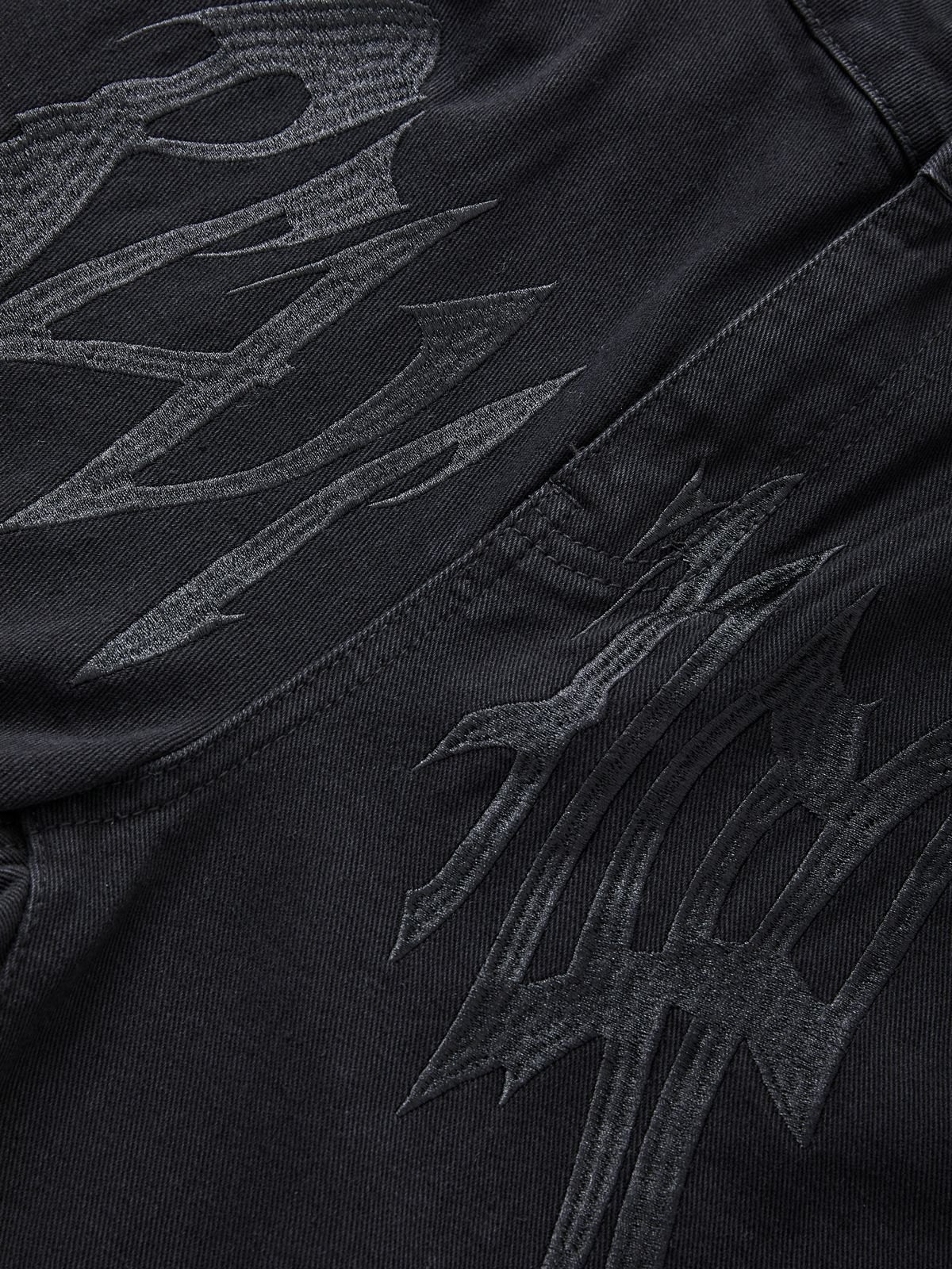 Jeans de pierna recta Washed Revenge para hombre-7