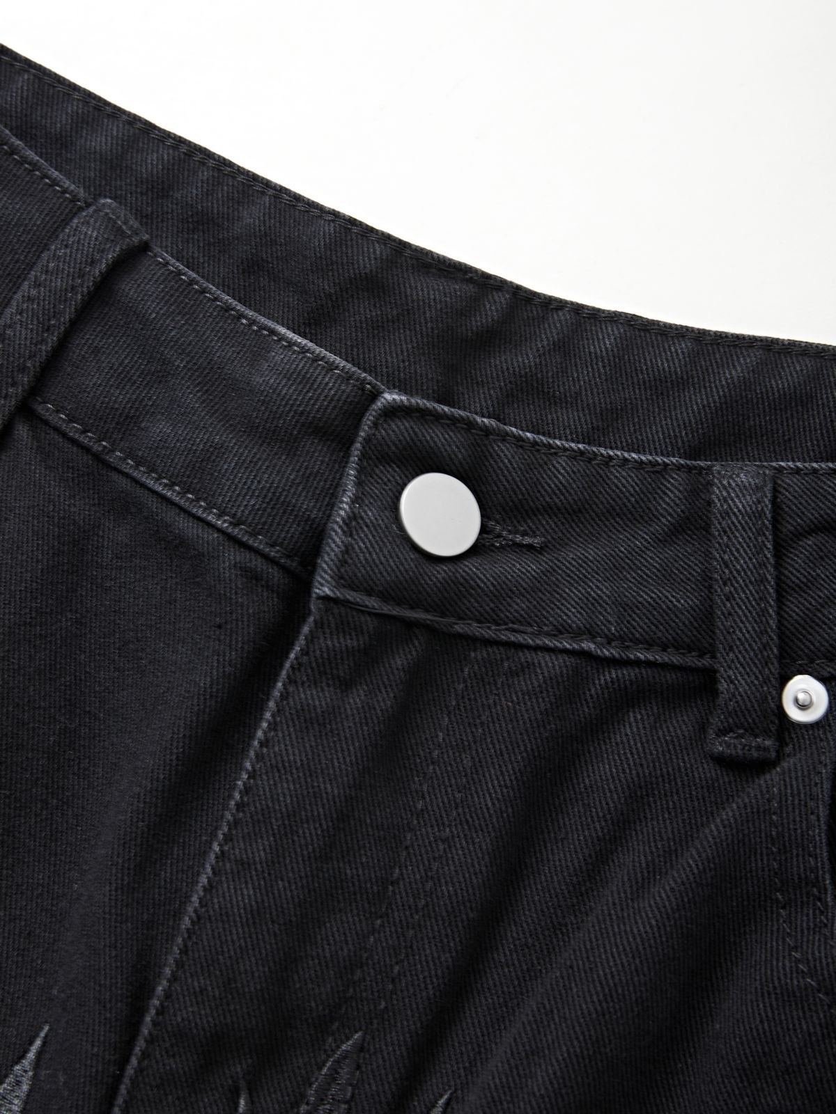 Jeans de pierna recta Washed Revenge para hombre-5