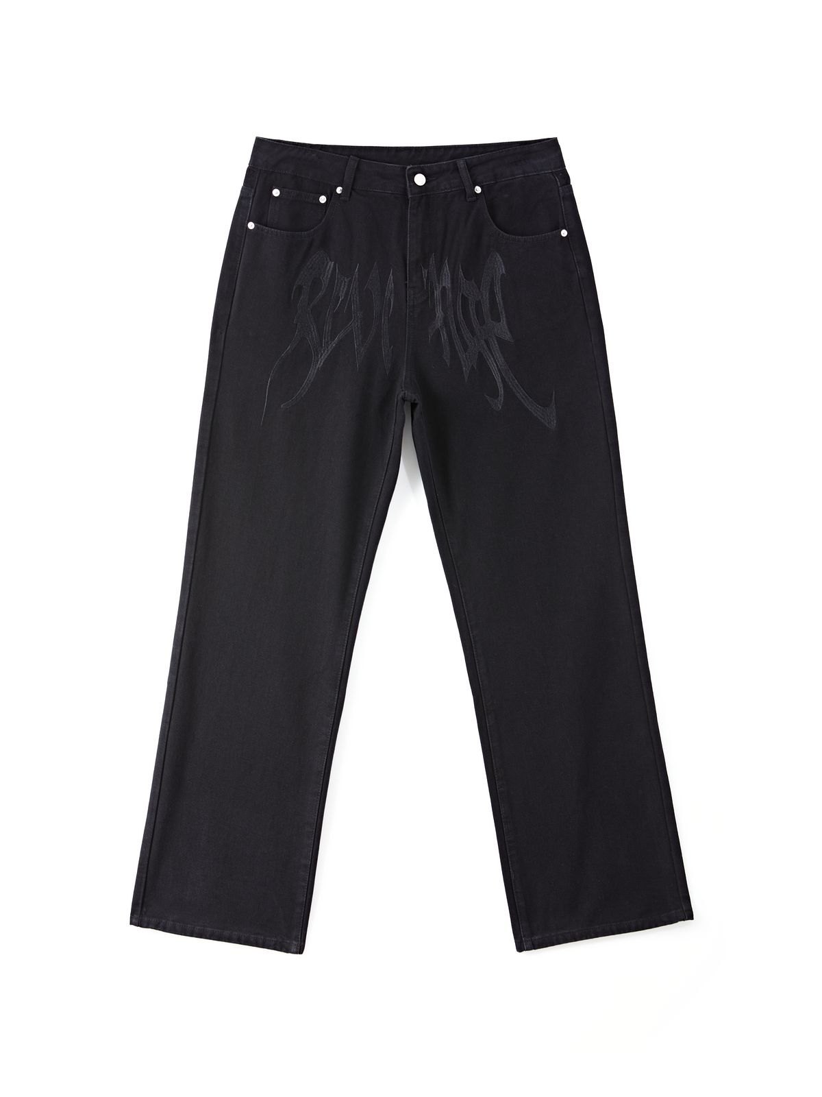 Jeans de pierna recta Washed Revenge para hombre-2