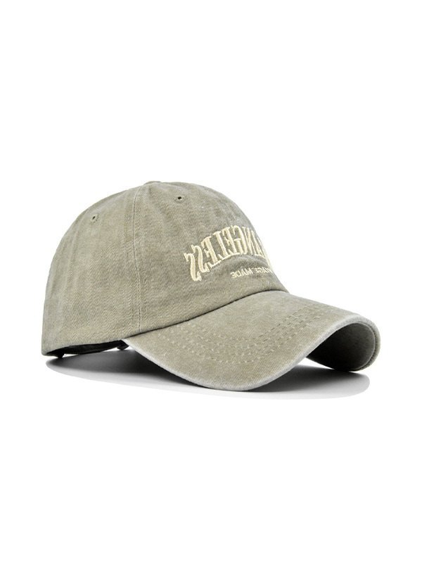 Gorra de béisbol con bordado de letras y lavado vintage-1