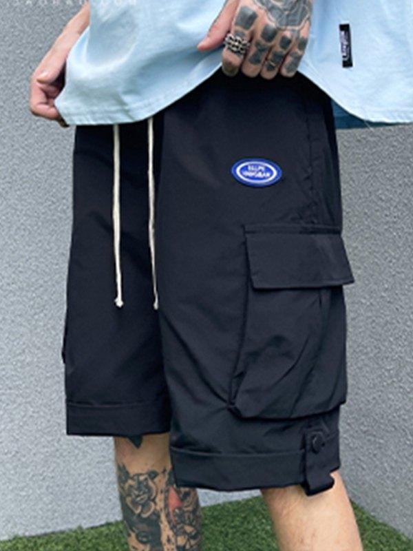 Shorts cargo de pierna recta para hombre-1