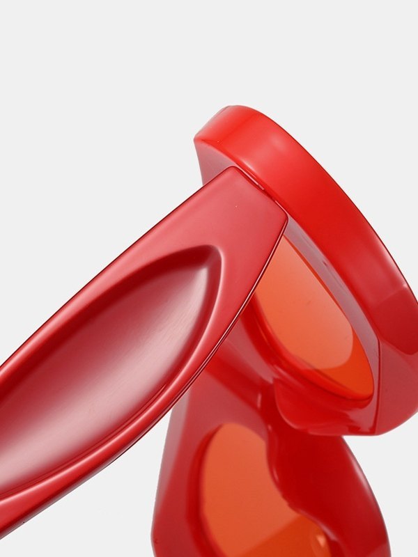 Gafas de sol estilo ojo de gato gruesas en contraste-4